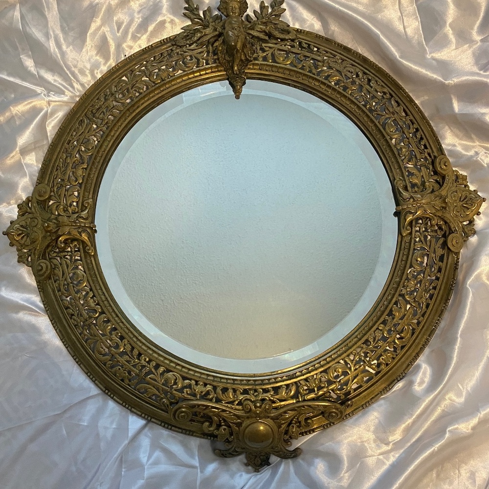 William Rodman & Co, an Irish Arts and Crafts poker work mirror from the 19th Ce